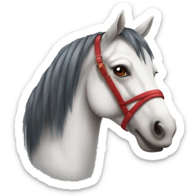 horse with big luscious red lips sticker