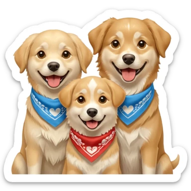 three dogs at the music festival sticker