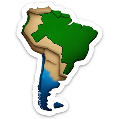 South america earth sticker