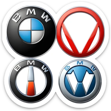 BMW AND AUDİ LOGOS MİXED sticker