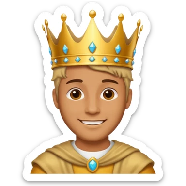 Un hombre persona enamorado y con una corana sticker