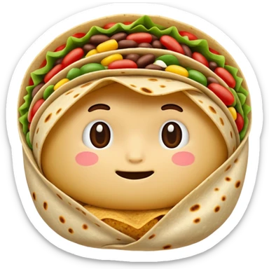 Bean burrito sticker