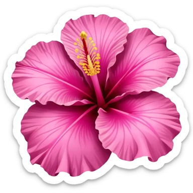 pink hibiscus sticker