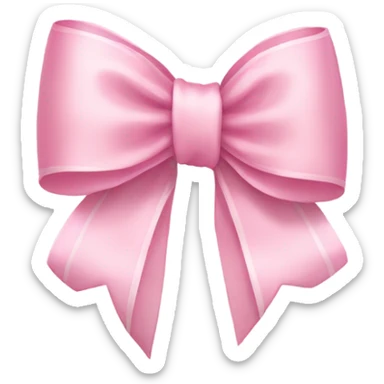 light pink ribbon bow sticker