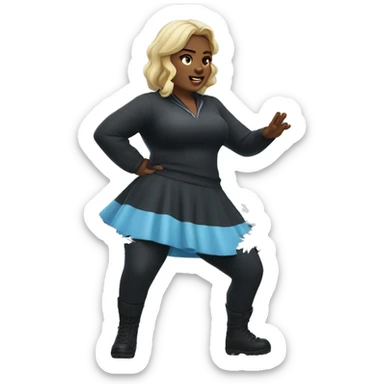 Thick girl hitting the ice spice emote sticker