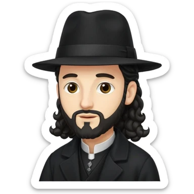 Orthodox Jew with long side curls from Israel sticker