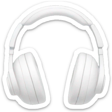 white headphones with white bows sticker