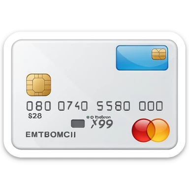 white debit card sticker