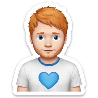 Ed Sheeran with blue eyes sticker