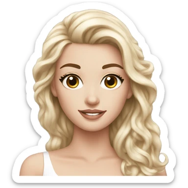 A white girl with Miss Universe sticker