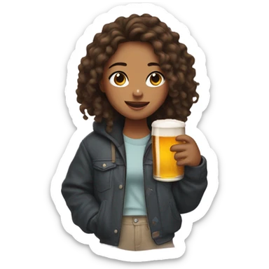 Cassie from euphoria drinking a beer in comfortable clothes sticker