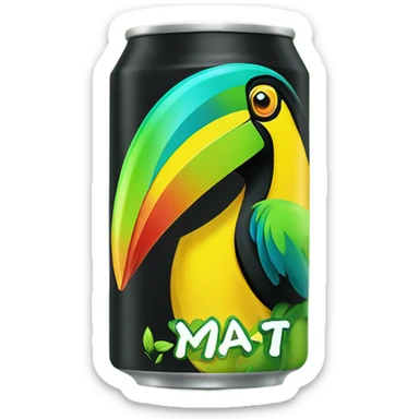 Thai lime toucan Energy Drink can  sticker