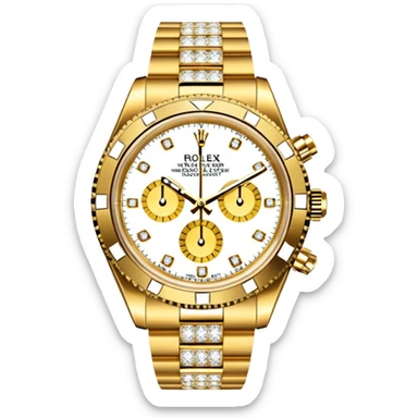 rolex wysadzany cały diamentami sticker