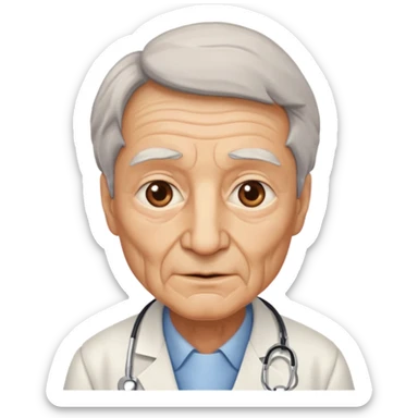 old doctor no stethoscope sticker