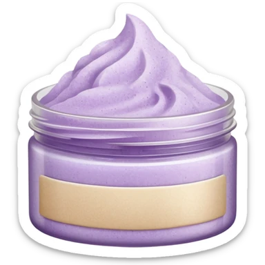 Pale purple body scrub sticker