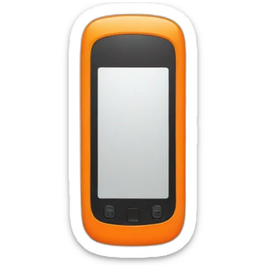orange phone pictogram sticker