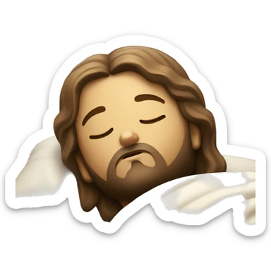jesus budha sleep pose sticker