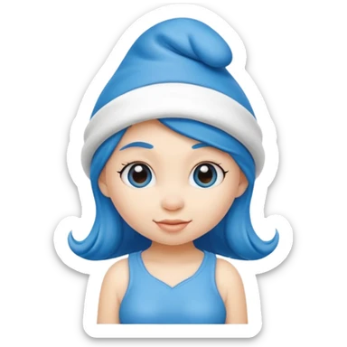 girl smurf  sticker