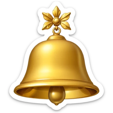 gold bell sticker
