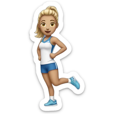 Sport girl sticker