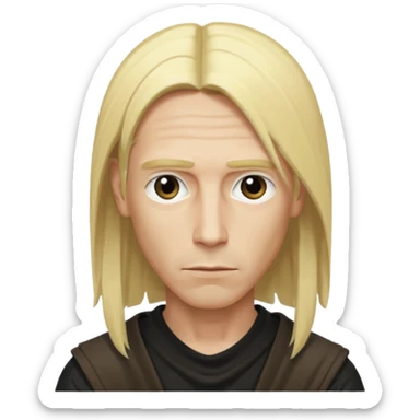 Rick owens with blonde hair sticker