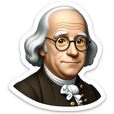 Benjamin franklin sticker