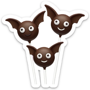 bat shaped cake pops sticker