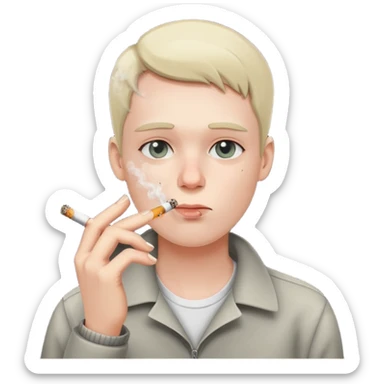 A shit with cigarette  sticker