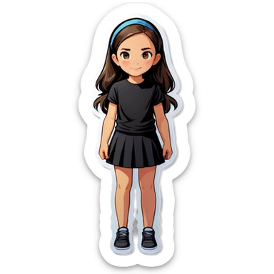 girl in black shirt indoors sticker