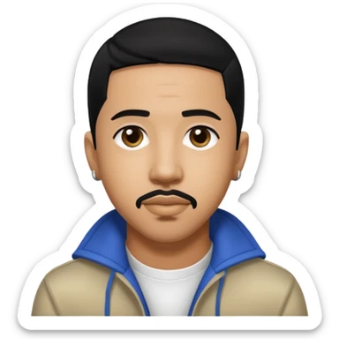 Marques Houston with black hair sticker
