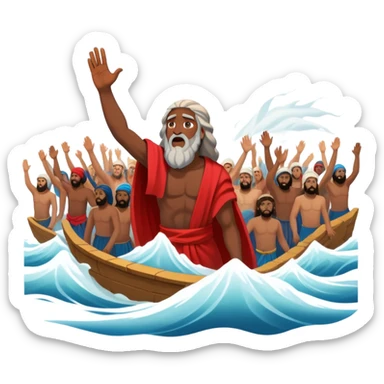Moses parting the red sea sticker