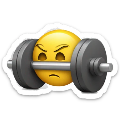 Barbell with weights with name Danish on the bar sticker