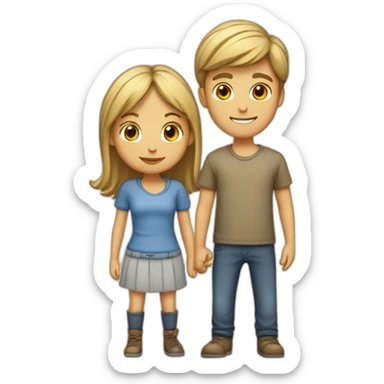 Garçon et fille en couple sticker