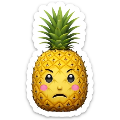 sad pineapple sticker