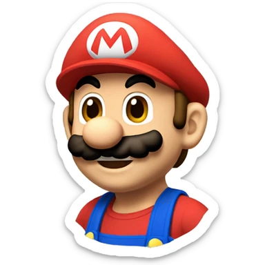 Mario tête mario sticker