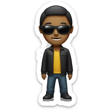 Rober with sunglasses and dress  sticker