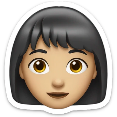 girl with bang sticker