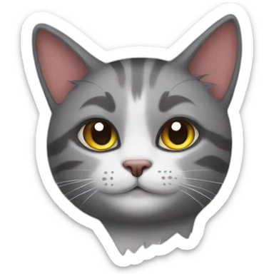 a gay cat sticker