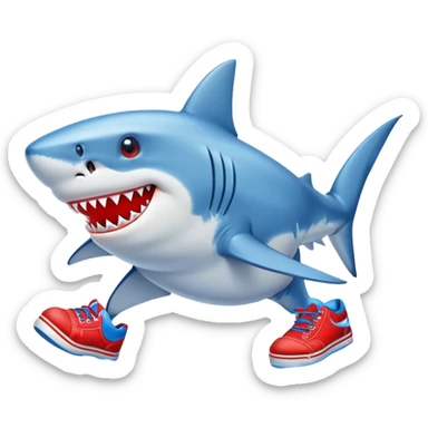 Tiburon con zapatos  sticker