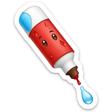 tampon + blood droplet + piece of poop sticker