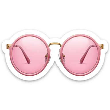 Rose pink glasses sticker