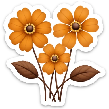 Flores marrones sticker