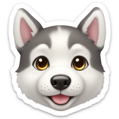 cute kawaii baby dog husky sticker