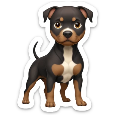 A black pitbull dog sticker