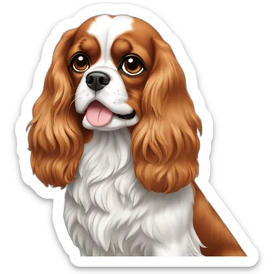 dog Cavalier King Charles Spaniel full height sticker