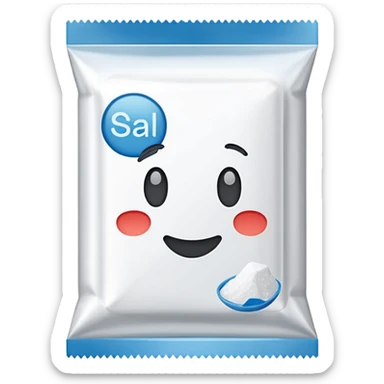 Salt packet sticker