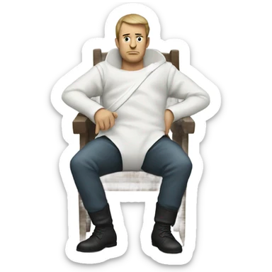 Man sitted in a Straitjacket sticker