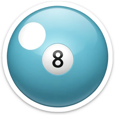 Light blue eight ball emoji sticker