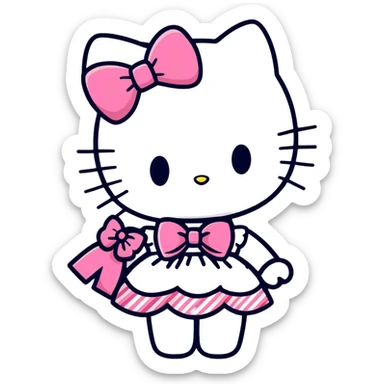 Make hello kitty’s bow but Barbie sticker