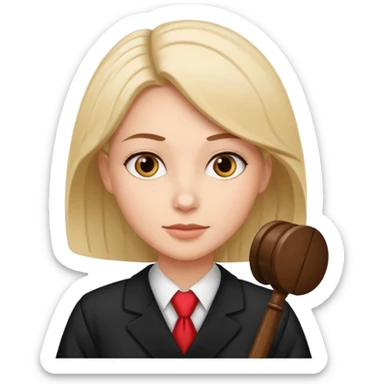 
female lawyer helping a man sticker